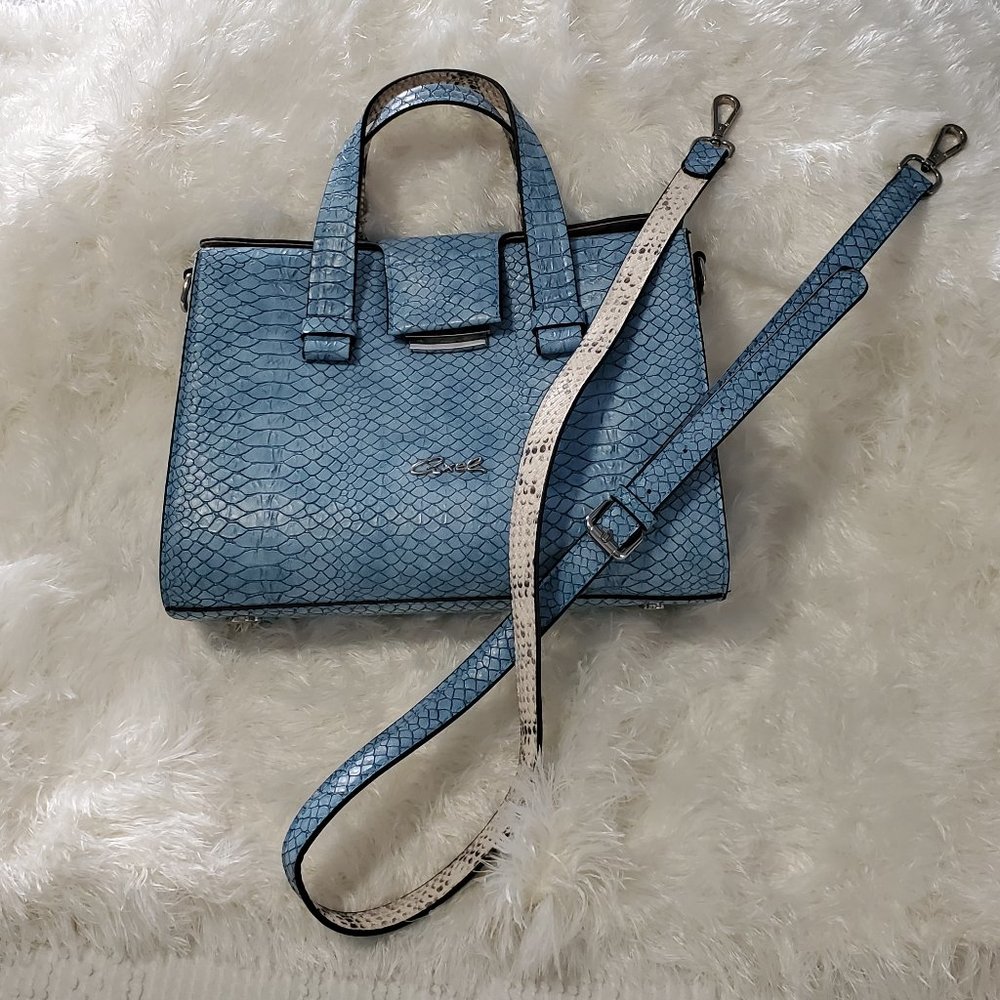 Axel 💙Allure Blue💙 & Faux Snakeskin Handbag